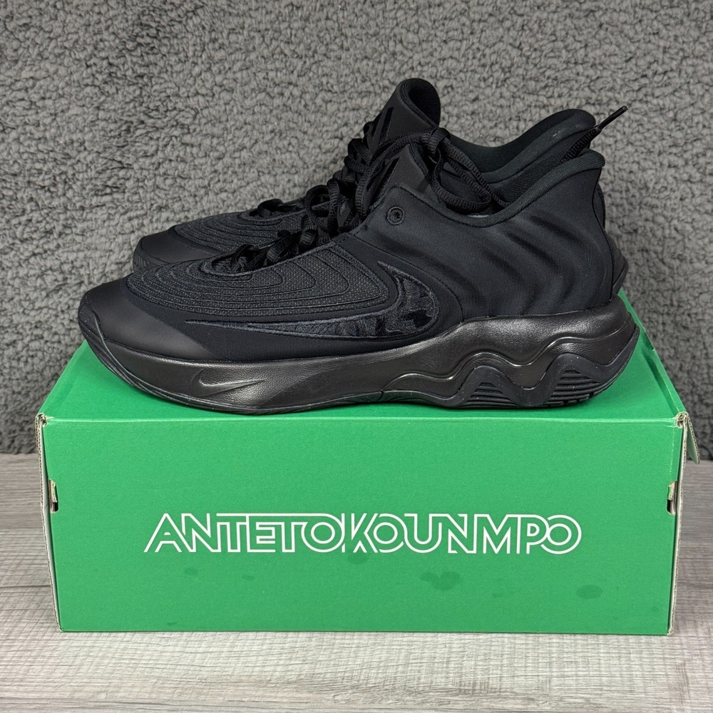 Nike Giannis Immortality 4 Men Sneakers US 10 Triple Black Basketball FQ3680-003